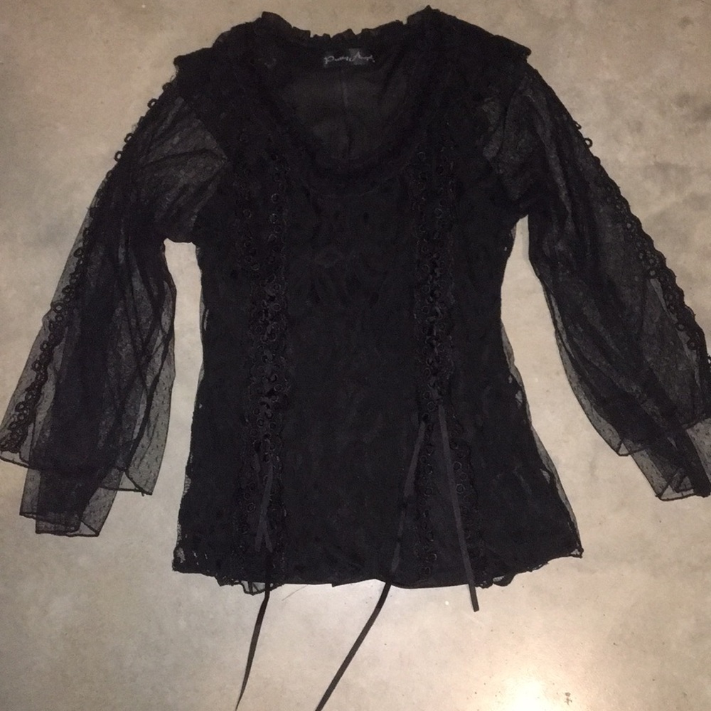 Pretty Angel - black blouse shirt